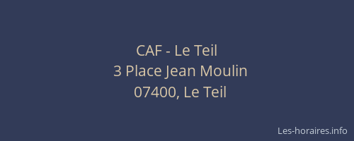 CAF - Le Teil