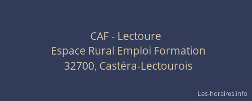 CAF - Lectoure