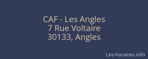 CAF - Les Angles