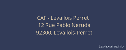 CAF - Levallois Perret