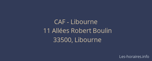 CAF - Libourne