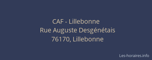 CAF - Lillebonne