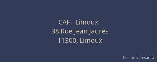 CAF - Limoux