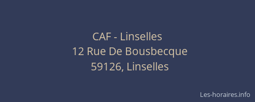 CAF - Linselles