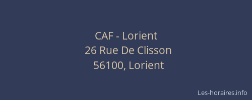 CAF - Lorient