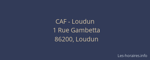 CAF - Loudun