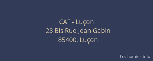 CAF - Luçon