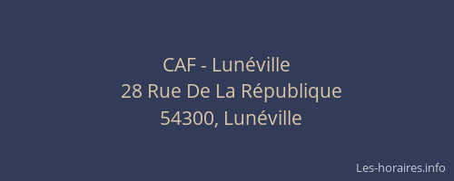 CAF - Lunéville