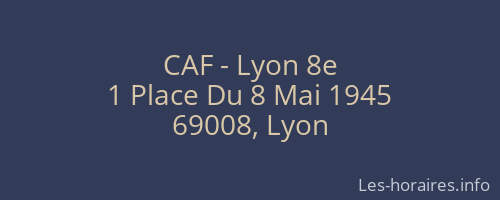 CAF - Lyon 8e