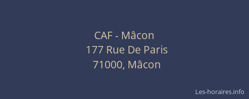 CAF - Mâcon