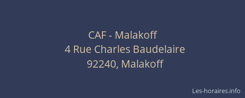 CAF - Malakoff