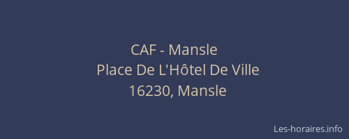 CAF - Mansle