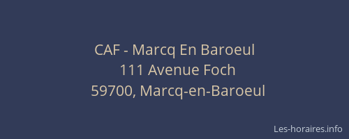 CAF - Marcq En Baroeul
