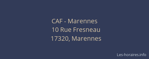 CAF - Marennes