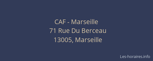 CAF - Marseille