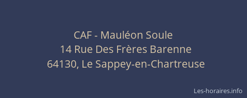 CAF - Mauléon Soule