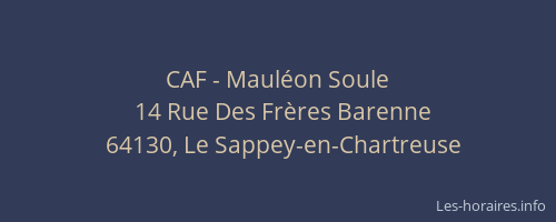 CAF - Maul&eacute;on Soule