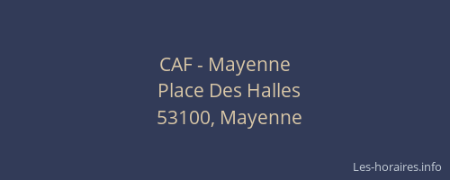 CAF - Mayenne