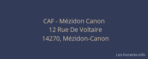 CAF - M&eacute;zidon Canon