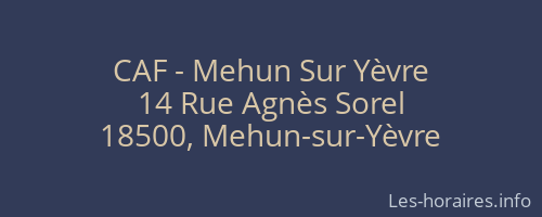 CAF - Mehun Sur Yèvre
