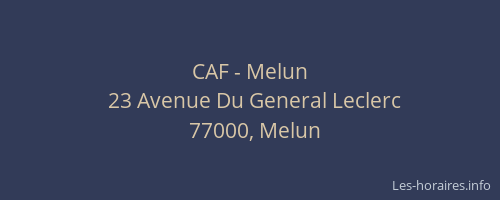 CAF - Melun