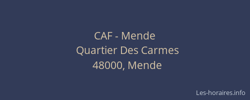 CAF - Mende
