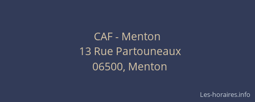 CAF - Menton