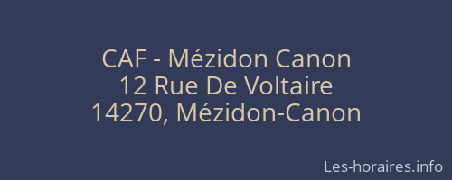 CAF - Mézidon Canon