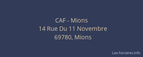 CAF - Mions