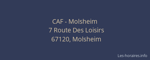 CAF - Molsheim