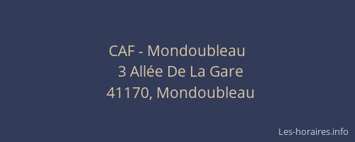 CAF - Mondoubleau