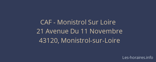 CAF - Monistrol Sur Loire