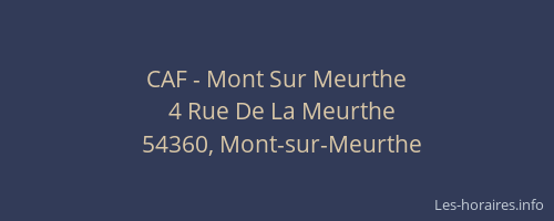 CAF - Mont Sur Meurthe