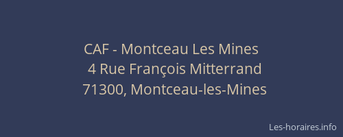 CAF - Montceau Les Mines