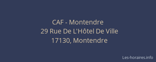 CAF - Montendre