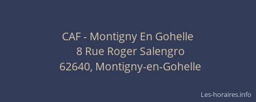 CAF - Montigny En Gohelle