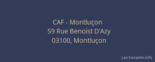 CAF - Montluçon