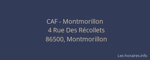 CAF - Montmorillon