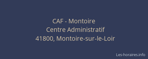 CAF - Montoire