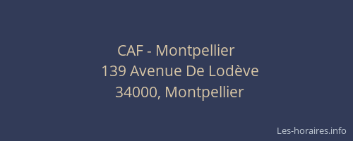 CAF - Montpellier