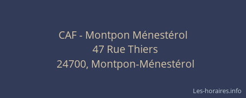 CAF - Montpon Ménestérol