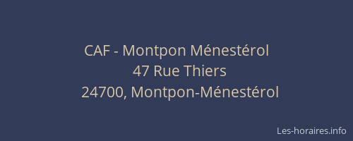 CAF - Montpon M&eacute;nest&eacute;rol