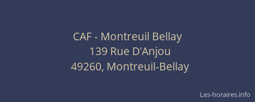 CAF - Montreuil Bellay