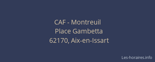 CAF - Montreuil