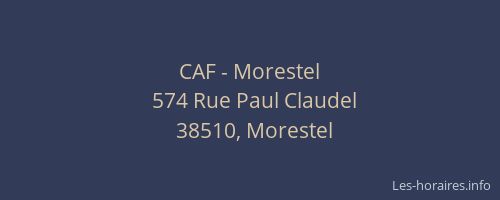 CAF - Morestel