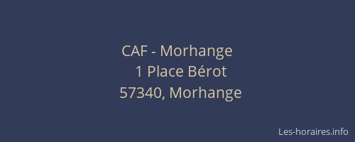 CAF - Morhange