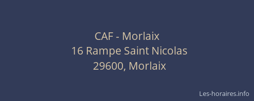 CAF - Morlaix