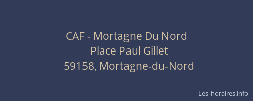 CAF - Mortagne Du Nord