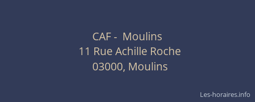CAF -  Moulins