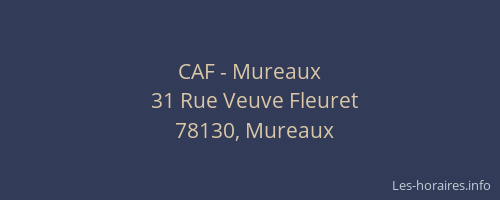 CAF - Mureaux